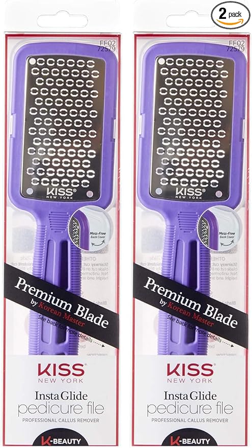 Kiss New York Insta Glide Pedicure File Callus Remover Foot File FF02 (Pack of 2)