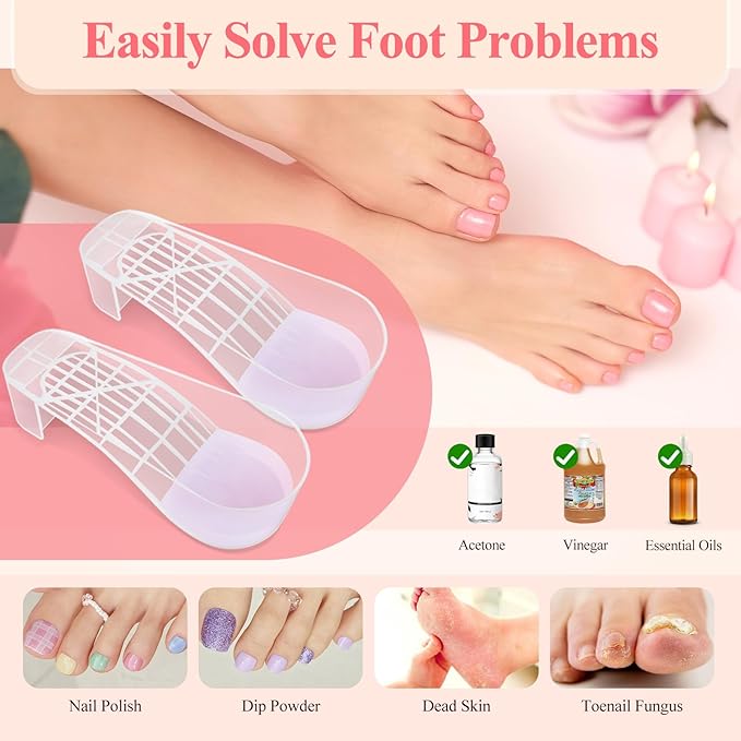 LIONVISON Acetone Nail Soaking Bowl: Toe Soak Off Bowl Manicure Soak Bowl Set