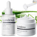 LANBENA 3-in-1 Blackhead Removal Set - Pore Strips (30g), Pore Minimizing Serum (30ml) & Removal Paper - Mask for Face, Minimizes Pores & Leaves Skin Fresh & Clean, Blackhead Remover