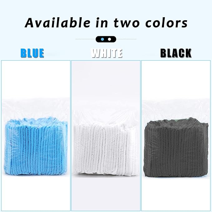 Disposable Bouffant Caps, 21inches Hair Net, Elastic Dust Cap for Food Service, Sleeping Head Cover