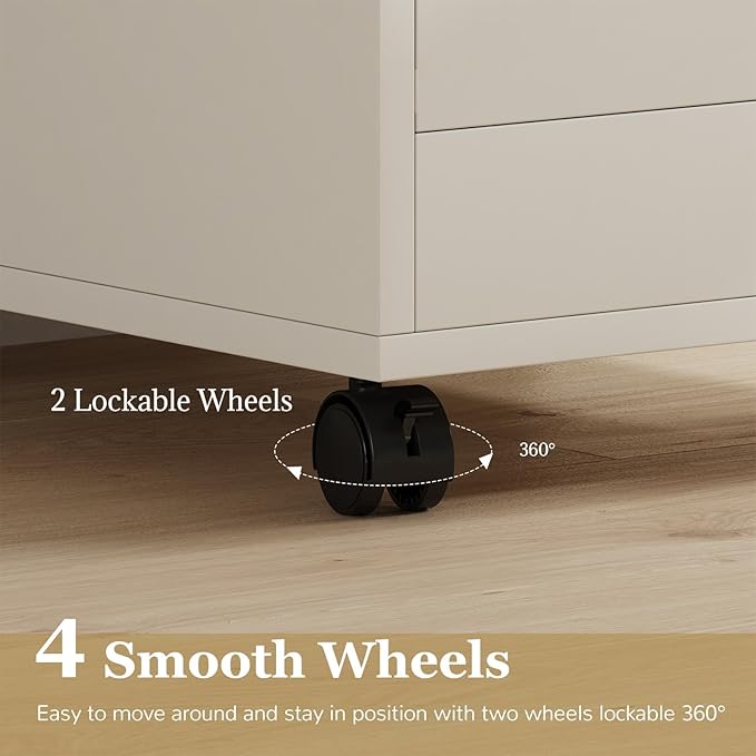 4ever2buy Rolling Salon Station for Hair Stylist, Salon Trolley Cart with with Wheels, Hair Stylist Beauty Barber Station, 6 Hair Dryer Holders & 3 Drawers, White and Gold