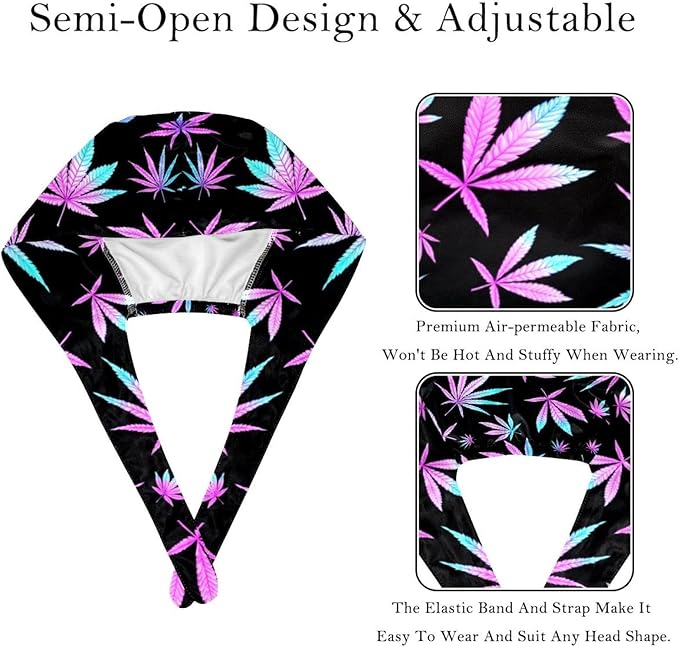 Women's Working Caps with Scrunchies Tarot Pattern Background Lace-Up Hat Unisex Hair Covers One Size