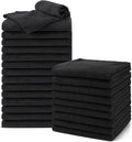 UNIMADE Salon Towels 24 Pack, Microfiber Barber Towels Bulk, (16x29 inches) Hair-Drying Cloth Super Soft Black Hand Cloth for Gym, Bath, Spa Use and Home Beauty Care(Not Bleach Proof)