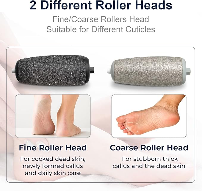 Replacement Roller Compatible with LINKEVAP Electric Foot File Callus Remover - 2 Pack