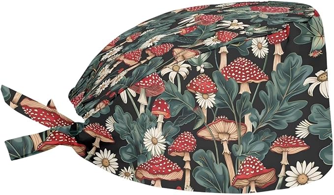 JoyLamoria Novelty Printed Cap with Sweatband Women Men Adjustable Tie Back Hats for Paiting