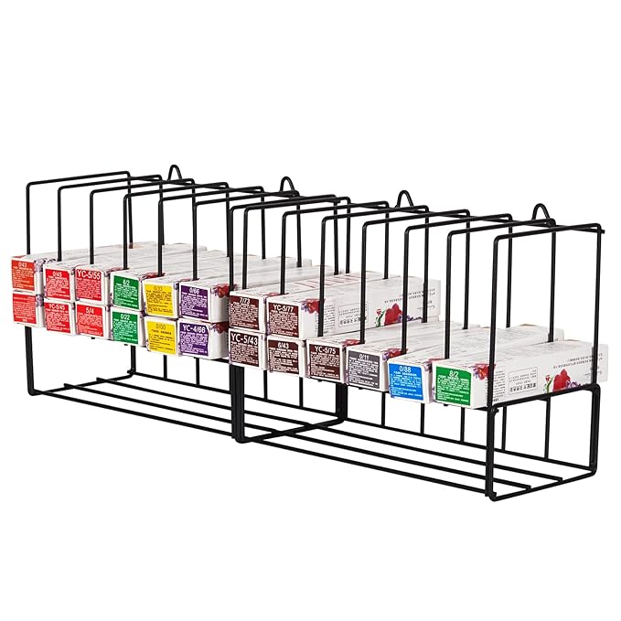 Meudid Hair Color Organizer for Salon Storage Rack - 2 PCS Wall Mounted Hair Color Racks for Salon Cabinet Perfect Hair Color Shelves for Salon Stations for Hair Stylists