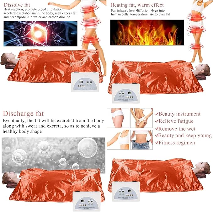 Sauna Blanket Professional Sauna Weight Loss Blanket Sweating and Detoxification Equipment Beauty, Hot Sitting, Detoxification