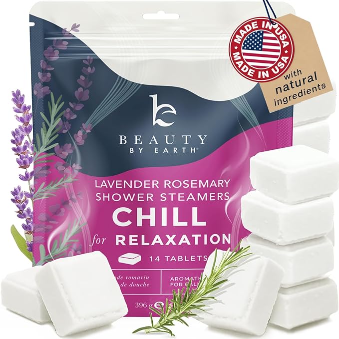 Shower Steamers Aromatherapy - USA Made with Natural Ingredients & Lavender Oil, Mothers Day Gifts for Mom, Large Shower Bombs for Stress Relief, Relaxing Spa Gifts for Women & Men, New Mom Gifts