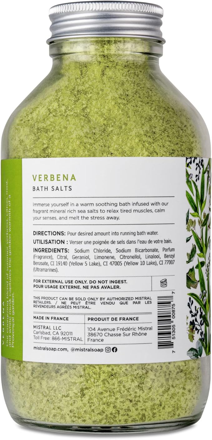 Mistral Bath Salt Mediterranean Sea, Lemon Verbena