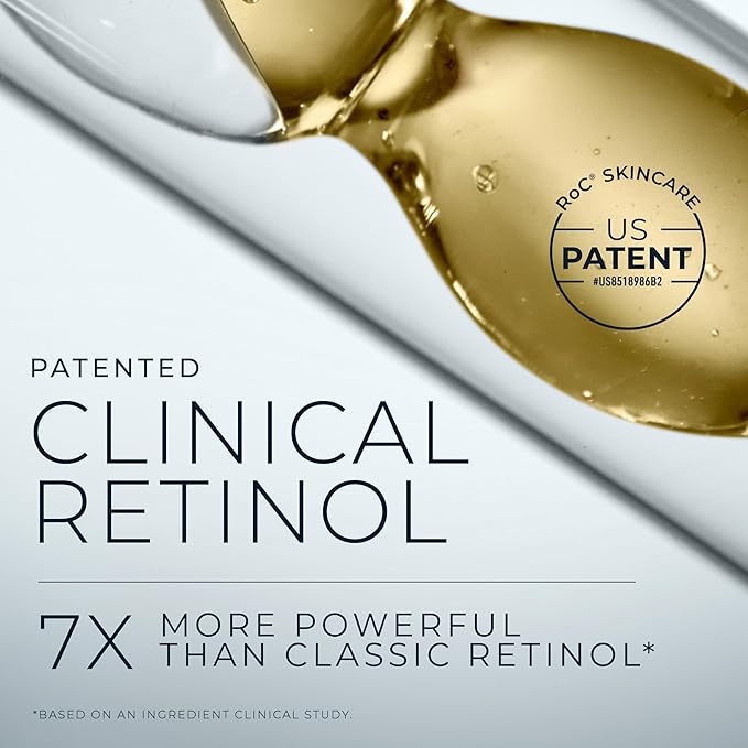 RoC Retinol Correxion Deep Wrinkle Retinol Face Serum with Ascorbic Acid, Anti-Aging Treatment for Fine Lines, Dark Spots, Post Acne Scars, 1 Oz (Packaging May Vary)