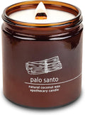 Hemlock Park Palo Santo Apothecary Hand-Poured Scented Candle | Crackling Wood Wick, Botanical Fragrance & Coconut Wax | Up to 90 Hour Burn Time | 16 oz