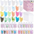 Sherr 24 Sets Gua Sha Facial Tools Bulk Resin Heart Shaped Guasha Boards with Organza Pouch and Cards for Face Body Massage Relaxation Self Care Ideal Spa Acupuncture Prevent Wrinkles(Light Colors)