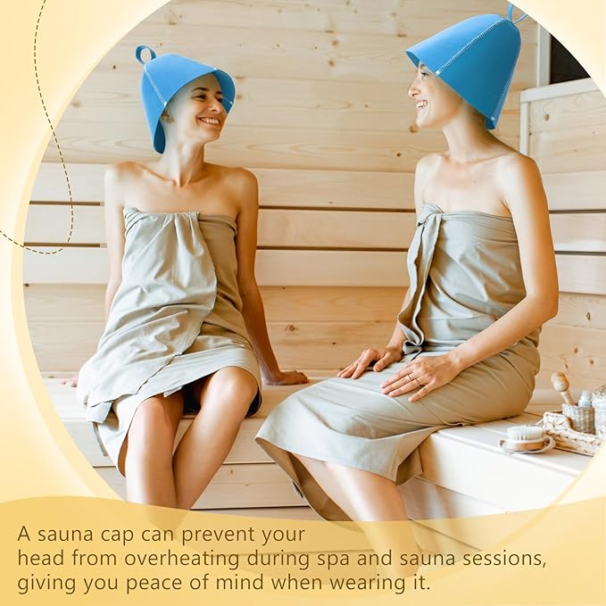 JaGely Sauna Hat for Men Women Sauna Hat Vaporarium Cap Russian Banya Cap for Bath House Accessories