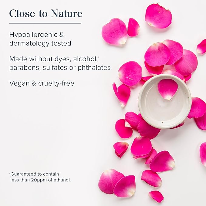 HERITAGE STORE Rosewater & Glycerin Hydrating Facial Mist - Dry Combination Skin Care - Rose Water Spray w/Vegetable Glycerine, Made Without Dyes or Alcohol, Hypoallergenic, 4 Fl Oz