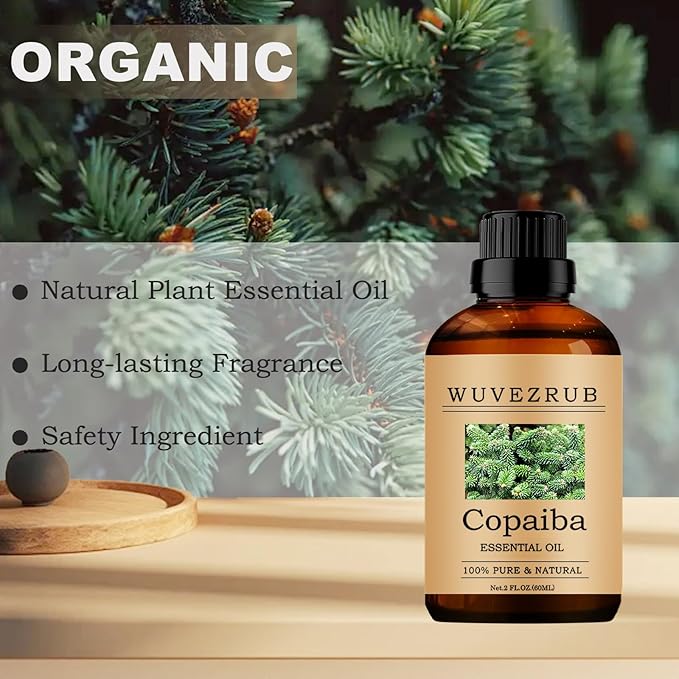 Copaiba Essential Oils, 60ML Pure and Natural Essential Oil for Aromatherapy Diffuser - Copaiba /2 Fl Oz
