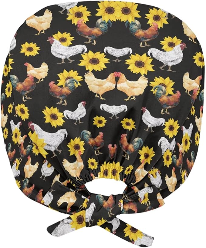 JoyLamoria Novelty Printed Cap with Sweatband Women Men Adjustable Tie Back Hats for Paiting