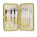 Manicure Set, 10 pcs High-Carbon Steel Nail Clippers Set, Portable Mini Manicure and Pedicure Kit, Travel Grooming Nail Kit with Leather Bag for Men and Women