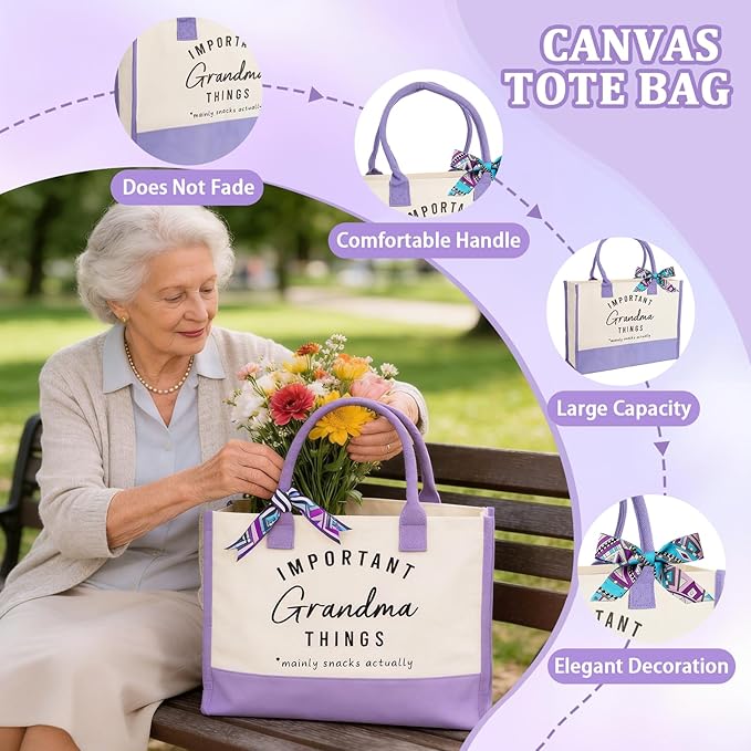 Grandma Gifts for Mothers Day, Mothers Day Grandma Gift Basket from Granddaughter Grandson Grandchildren Grandkids, Mother Days Gifts for Grandmother, Grandmother Gift for Birthday, Grandmas Presents