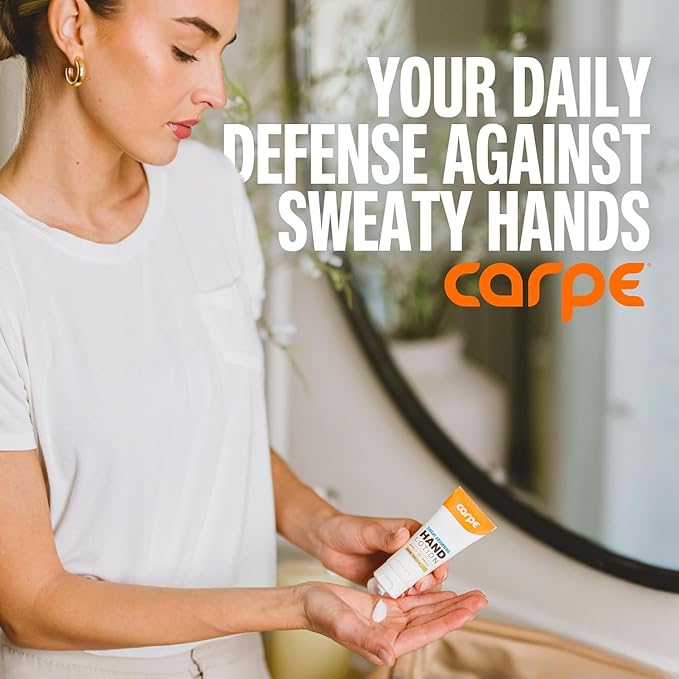 Carpe Sweat Absorbing Hand Lotion (Pack of 2) A dermatologist-recommended smooth lotion that helps stop hand sweat, great for hyperhidrosis or excessive sweat (Warm Vanilla)