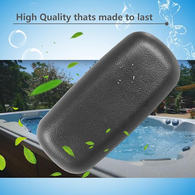 4 Pack Hot Tub Compatible with Master Spas Pillow - Generic Charcoal Grey Flat Pillow Starting in 2009 HTCP8-05-0094 / X540720 / MASX540720