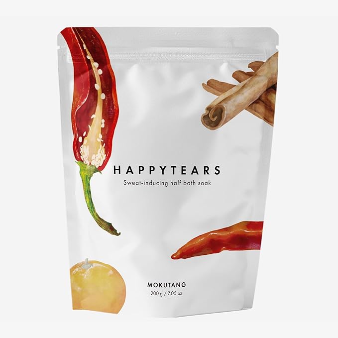 Happy Tears Bath Soak, Made in Korea, Sweat & Detox with Chili Pepper, 7.05 oz, 1-Pack