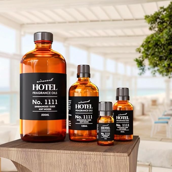 AirScent My Way Diffuser Oil No. 1111 Inspired by the 1 Hotel Miami Scent - Sandalwood Suede Soft Woods - Fragrance Oil for Ultrasonic and Waterless Diffusers and Crafting - 30 mL, 1 fl oz Bottle