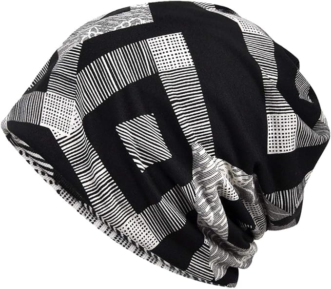 Women's Summer Beanie for Men Hat Boho Hats Adult Dwarf Hats Chemo Cap Cancer Headwear Caps Baggy Skull Sleep Cap Nightcap