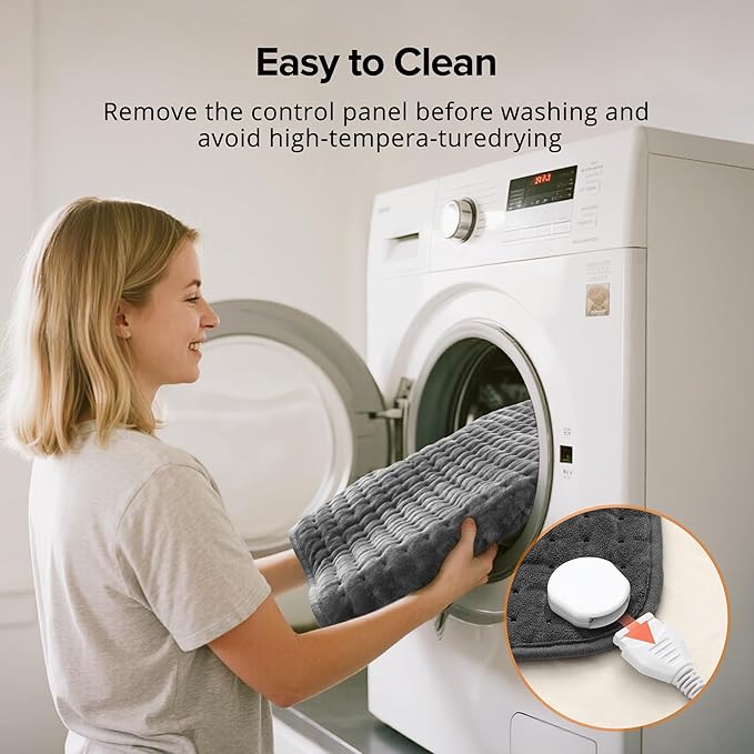 Heating Pad for Back Pain Relief, 33" x 17" XXL Heating Pad for Period Cramps, Women & Mom, Large Electric Heating Pad with Moist & Dry Heat Therapy, 6 Settings, Auto-Off, Washable, Mothers Day Gifts