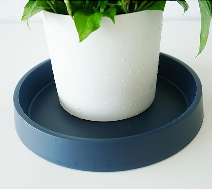 1 Pack Plant Saucer Tray for Ceramic Plastic Pots, 6 inch Plant Saucers for Indoors, Pot Saucers Trays, Flower Planter Water Drip Trays for Pots Base (6", Blue)