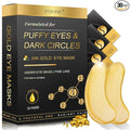 AVJONE 24K Gold Under Eye Patches (30 Pairs), Collagen Eye Masks for Dark Circles and Puffiness, Eye Patches for Women Puffy Eyes, Revitalizes and Refreshes Your Skin