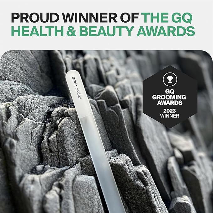 GERMANIKURE Glass Nail File in Cork Sleeve - Gypsy Soul Warrior Spirit - Professional Crystal Nail File for Natural Nails - Ideal Manicure & Pedicure Tool for Smooth, Easy Shaping - Nail Care Gift