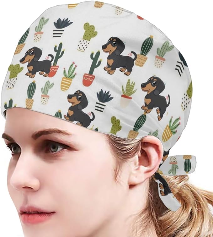 JoyLamoria Novelty Printed Cap with Sweatband Women Men Adjustable Tie Back Hats for Paiting