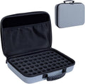 Essential Oils Carrying Case Holds 60 Grids for 1-3ML Roller Bottles 5ml, 10ml, 15ml Bottles Storage Organizer Bag Hard Shell EVA, Essential Oil Bag with Detachable Sponge Pad Grey