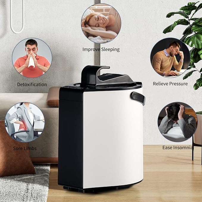 Sauna Steamer, Portable Steam Generator, 3L Stainless Steel Steamer for Sauna Pot, Smart Touch Button Sauna for Home, Steam Sauna Machine with Timer Display Mist Moisturizing for Body Detox