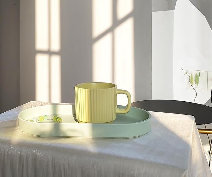 Green Small Tray (10 inch), 3 Pack Oval Tray for Kitchen Counter, Bathtub Bathroom Vanity Items, Countertop Organizer, Coffee Accessory, Bar, Serving Seasoning, Salt and Pepper, Soap, Perfume.