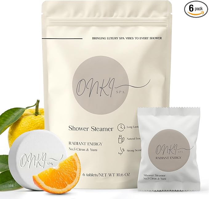 Shower Steamers Aromatherapy 6 Pack – Relaxation, Self Care, Stress Relief, Spa Gifts for Women & Men (Citrus & Yuzu) Mother’s Day Gifts for Mom, Wife from Husband, Grandma, Daughter and Sister