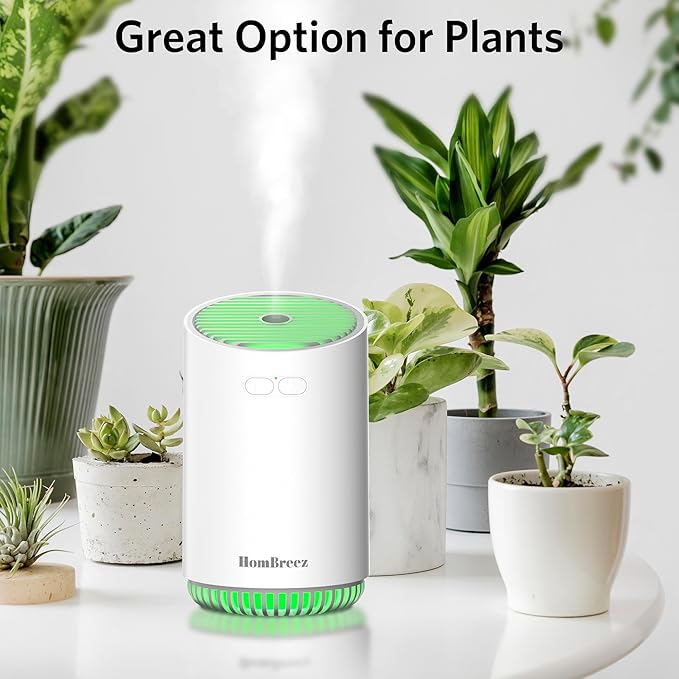 Portable Aromatherapy Diffuser 280ml, Rechargeable Essential Oil Diffuser with LED Light, Cool Mist Humidifier with 2 Mist Modes, Auto Shut-Off, Cordless Use for Home, Office, Bedroom - White