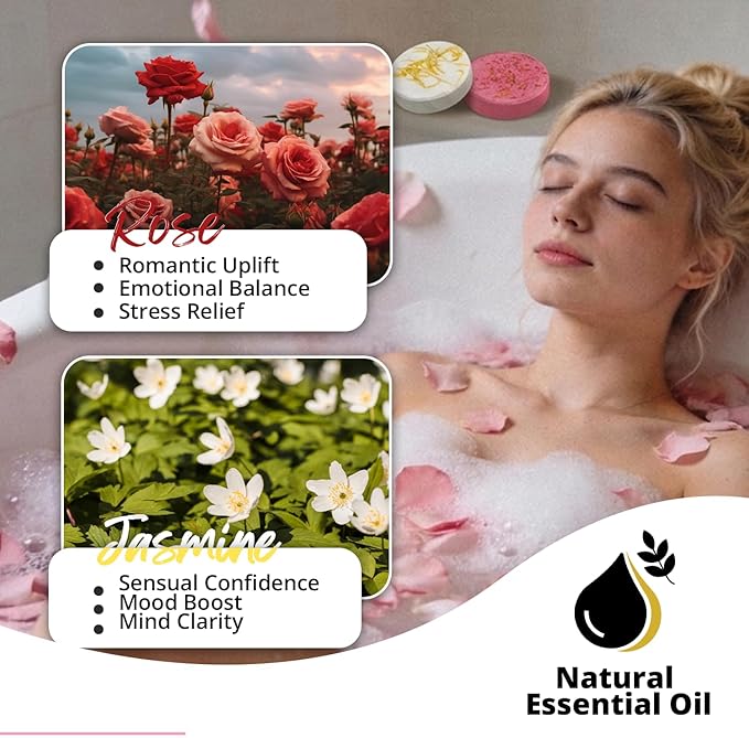 Shower Steamers Aromatherapy SWCANDY 8 Pack Mothers Day Gifts for Mom - Wife, Daughter, Grandma, Women, Sister and Teen Girls Natural Essential Oils Home Spa Self Care Stress Relief Relaxation