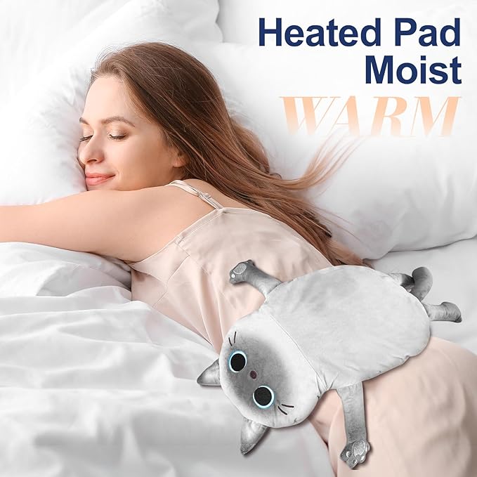 2PCS Large Microwave Heating Pads for Cramps Pain Relief, Moist Microwavable Period Menstrual Heat Packs, Cordless Warm Compress Gift for Mothers Day, Birthday, Thanksgiving, Christmas, 21*12" + 17*9"