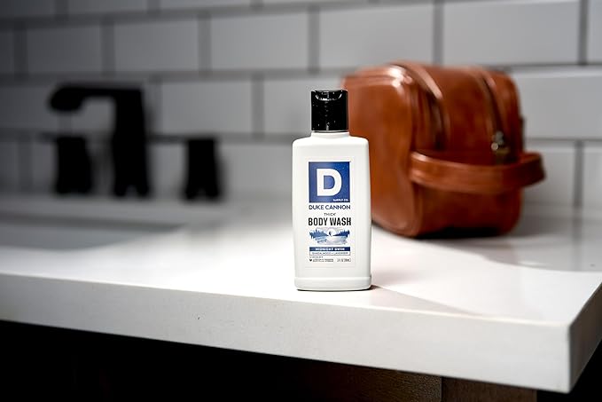 Duke Cannon THICK Body Wash for Men – High-Viscosity Shower Gel, Midnight Swim Scent – Travel & Trial Size, Long-Lasting Clean Feel – 3 oz