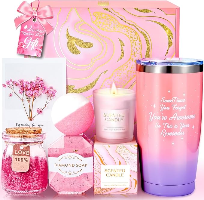 BodyRefresh Mothers Day Gifts for Women, Birthday Gifts for Mom Gift Baskets Self-Care Package Gift Set Get Well Soon Gift for Her Happy Birthday Gift Ideas Spa Set for Adult Wife Grandma