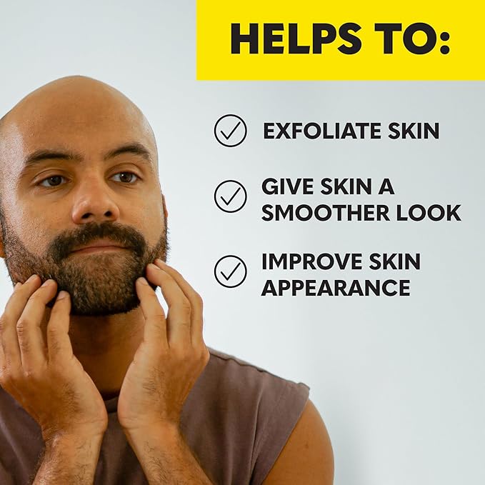 The Beard Club Derma Roller for Face, Body and Scalp - Microneedling for Men and Women with 540 Titanium Microneedles - Beard Roller & Micro Needling Scalp Hair - Yellow & Black