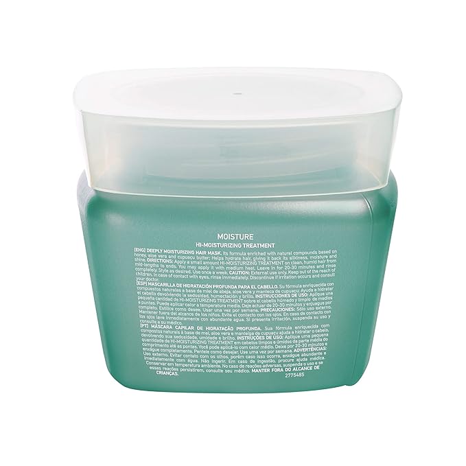 Tec Italy Hi-Moisturizing Hair Treatment for Dry & Damaged Hair, Deep Hydration Mask Restores Softness Shine & Moisture Balance, Helps Reduce Breakage, Professional Conditioning Care, 9.87 oz | Hydrating, Moisturizing