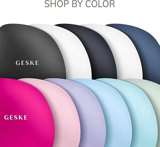 GESKE SmartAppGuided™ Facial Brush | 4 in 1 | Professional Facial Cleansing Brush | Skin Cleansing Silicone Facial Brush | Routine Skincare | Gentle Cleansing | Facial Cleanser