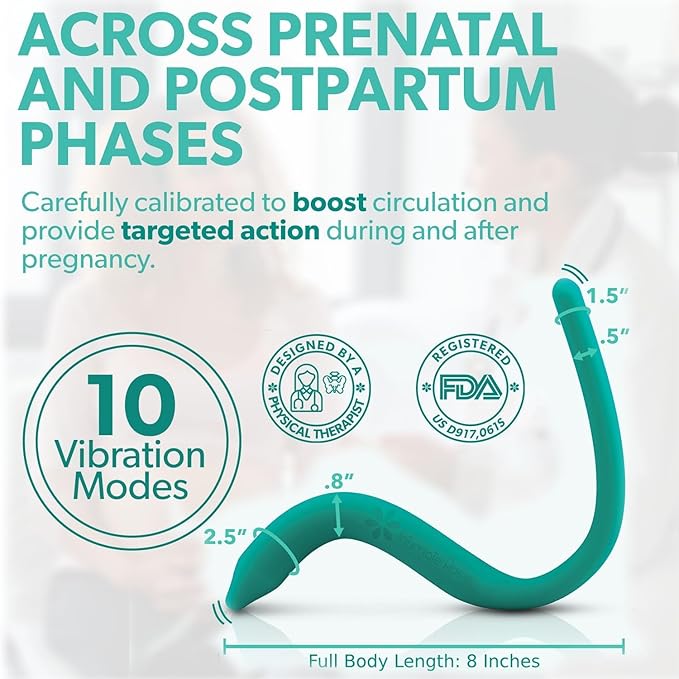 Perineal Massage Tool with 10 Vibration Modes: Designed for Labor and Delivery Essentials - Used During Pregnancy, Labor Prep, Third Trimester, and Postpartum - A Maternity Must Have By Intimate Rose