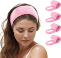 TopTie 4PCS Spa Facial Headband Skincare Makeup Head Wrap Adjustable Terry Cloth Head Band for Washing Face