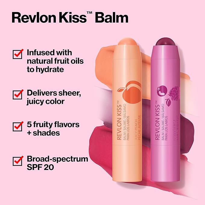 Revlon Tinted Lip Balm, SPF 20, Natural Fruit Oils | Tropical Coconut | Pack of 2 | Lasting Hydration