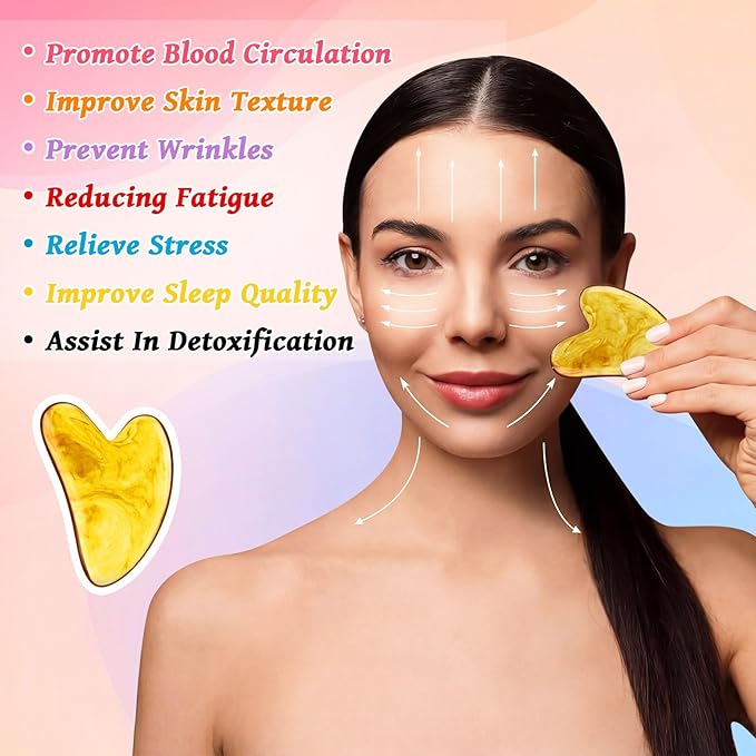 100 Pcs Gua Sha Facial Tools Bulk Resin Gua Sha Massage Tool Heart Shaped Guasha Stone for Face and Body Neck and Eye Massage Spa Acupuncture Skin Care Gift for Woman to Prevent Wrinkles