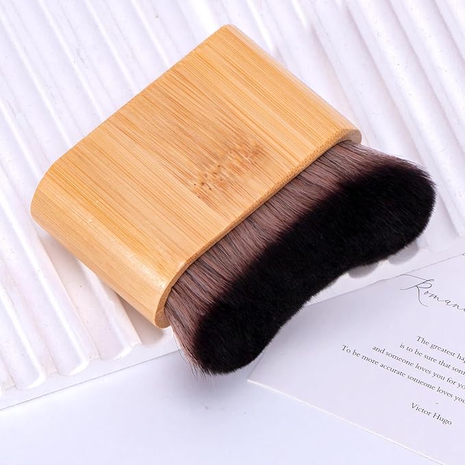 UNIMEIX Self Tanner Brush Sunscreen Body Makeup Brush Kabuki Blend Applicator Spray Tan Blending Beauty Brush for Body Coverage Perfector(Bamboo)
