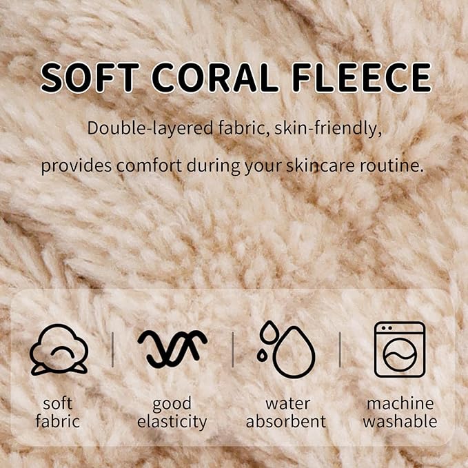 WHAVEL 6 Pack Spa Makeup and Facial Microfiber Bow Headbands - Fluffy Hair Bands for Skincare and Face Washing (Type 16)